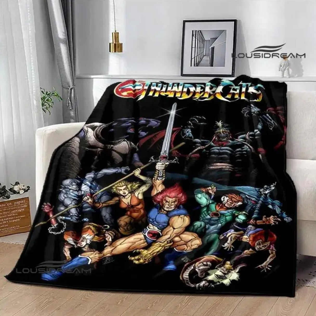 Thundercats Cartoon Pattern Flannel Blanket