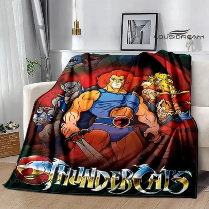 Thundercats Cartoon Pattern Flannel Blanket