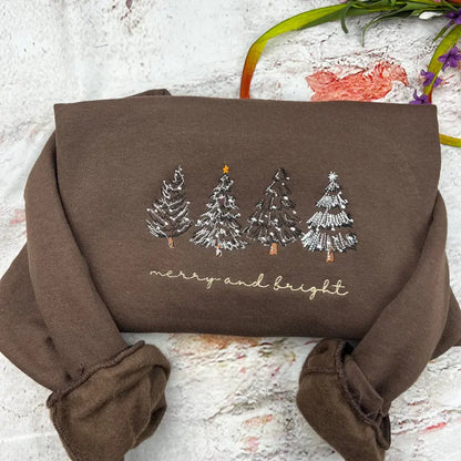 Merry Christmas Embroidered T-Shirt/Sweatshirt/Hoodie