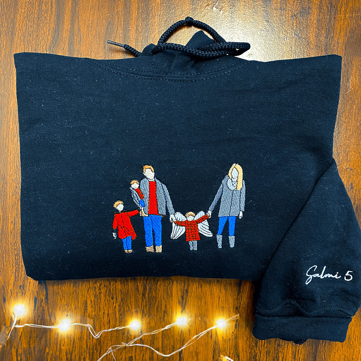 Custom Hoodie with Picture Embroidered Sweatshirt Family Portrait