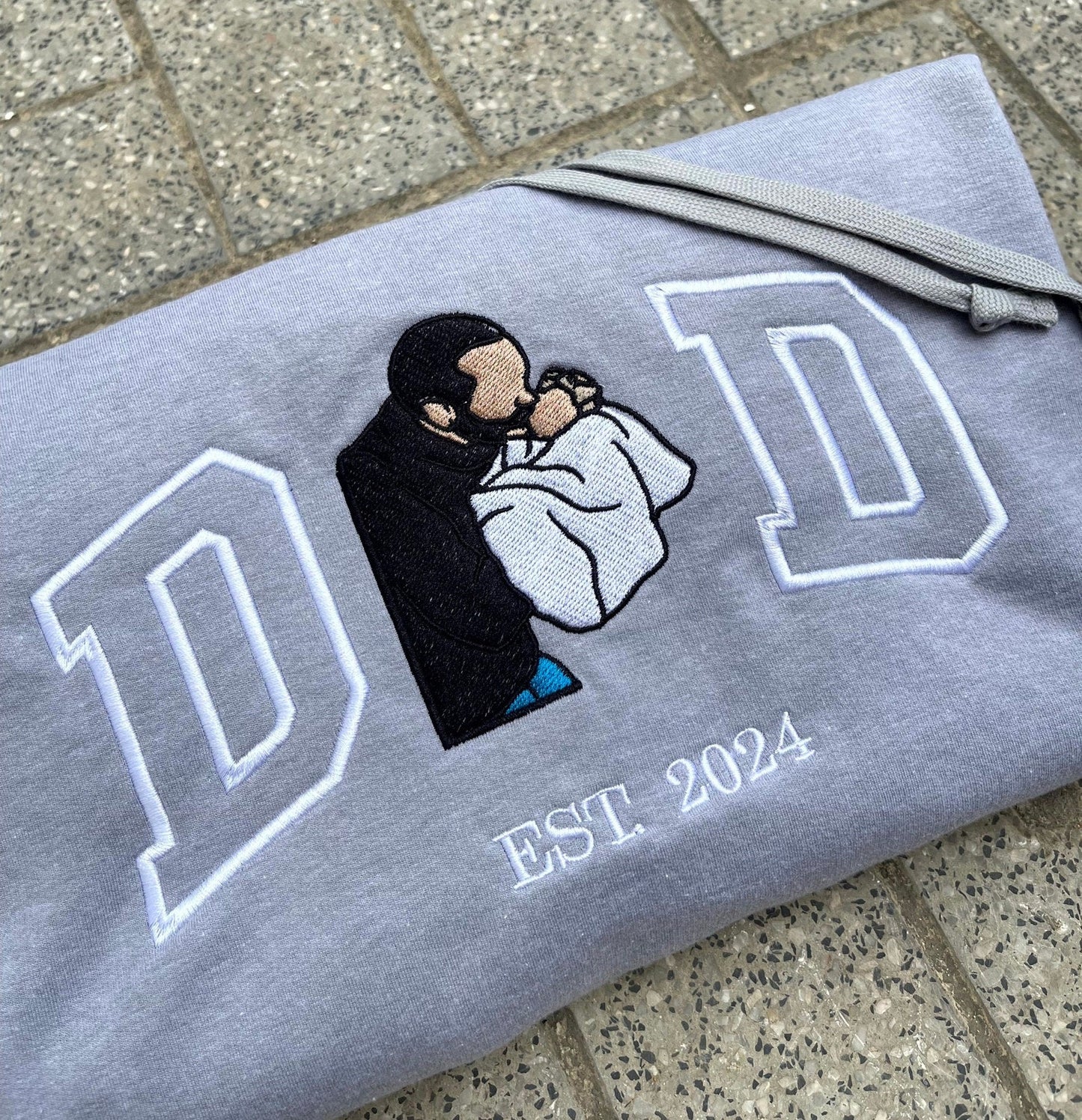 Embroidered Dad Shirt, Custom embroidered photo, Father's Day Personalized Embroidered  Photo Shirt