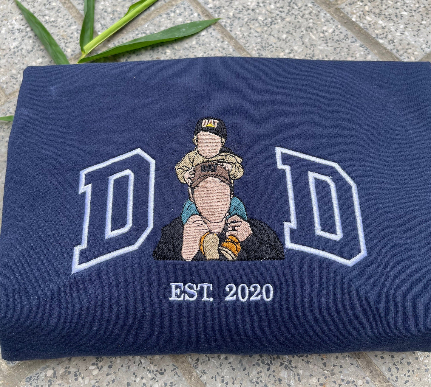 Embroidered Dad Shirt, Custom embroidered photo, Father's Day Personalized Embroidered  Photo Shirt