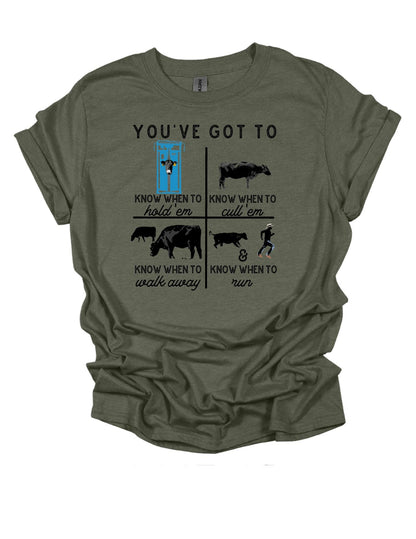 Know When To Hold 'Em  Western T-Shirt/Sweatshirt/Hoodie
