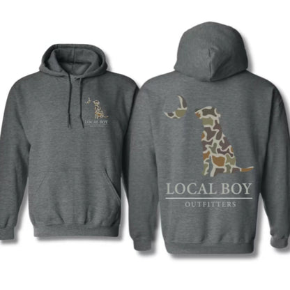 Local Boy Outfitters Camo Dog Hoodie/T-Shirt/Sweatshirt