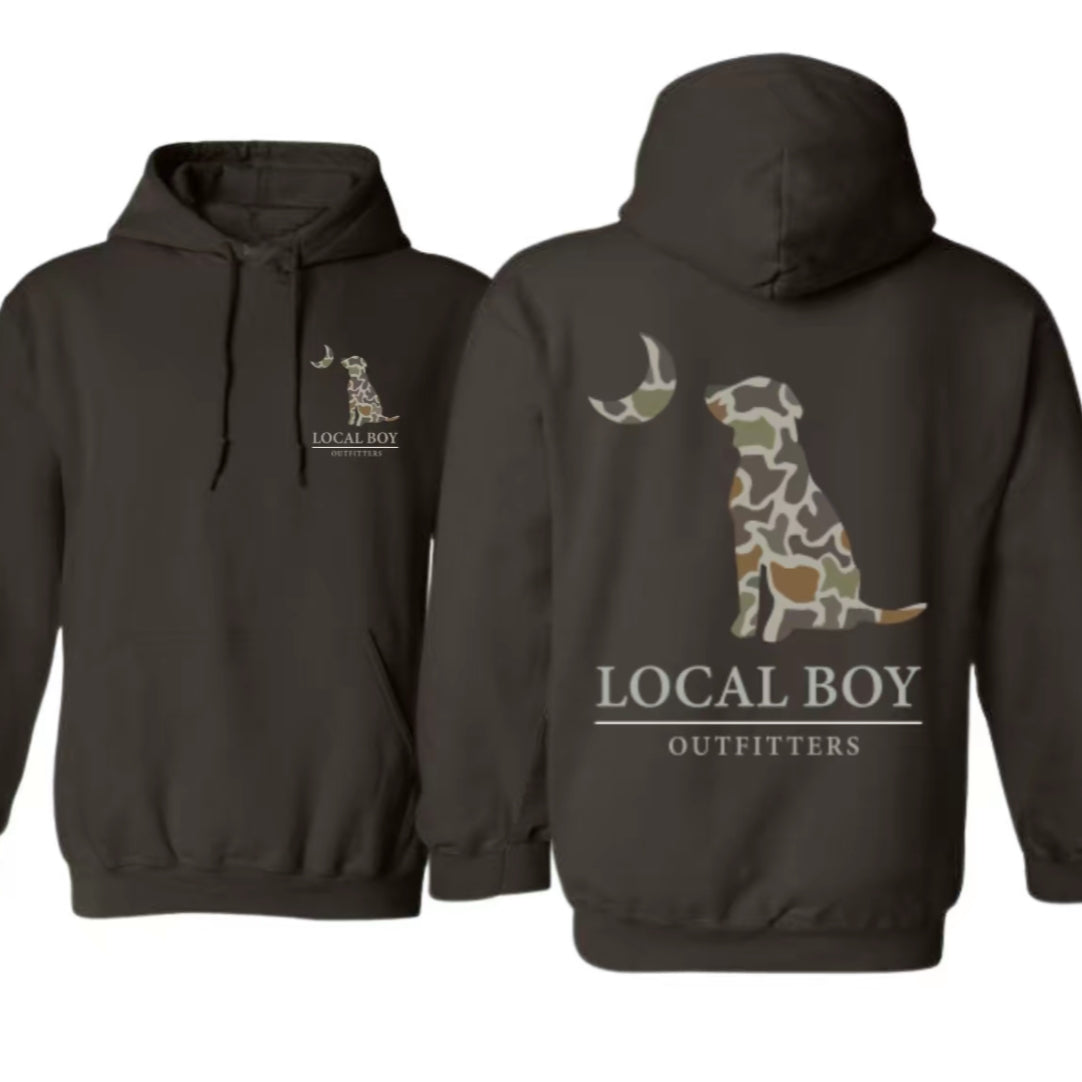 Local Boy Outfitters Camo Dog Hoodie/T-Shirt/Sweatshirt